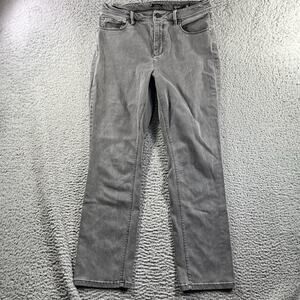 J. JILL Denim Jeans 10P Gray High Rise Straight Leg Stretch Women's Petite Gray